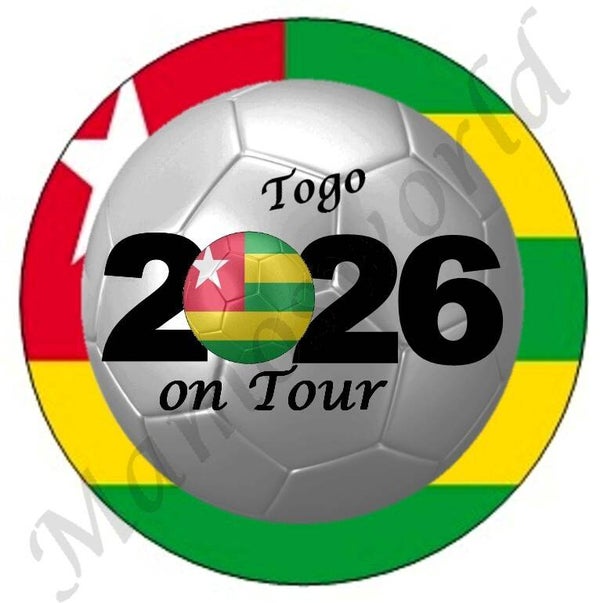 Aufkleber - Sticker - On Tour 2026 - Togo - 60 oder 90 mm Ø