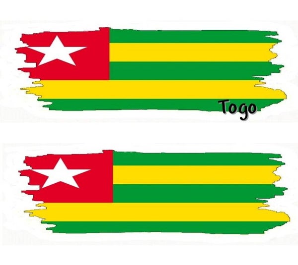 Aufkleber - Flagge - Togo - versch. Motive - 125x40 mm