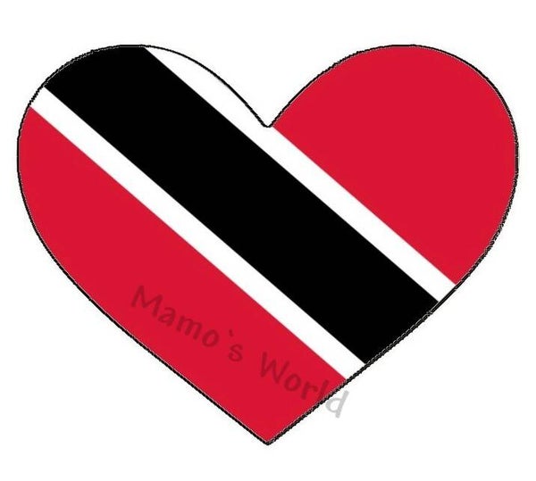 Aufkleber - Flagge - Trinidad & Tobago - Herzform - versch. Größen