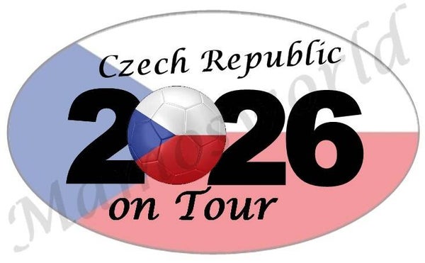 Aufkleber - Sticker - On Tour 2026 - Tschechien - versch. Größen - Oval