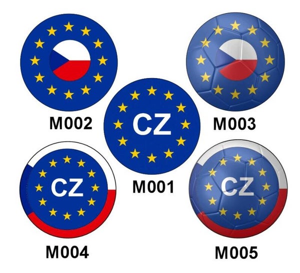 Aufkleber - Rund - Tschechien - Europäische Union - versch. Motive