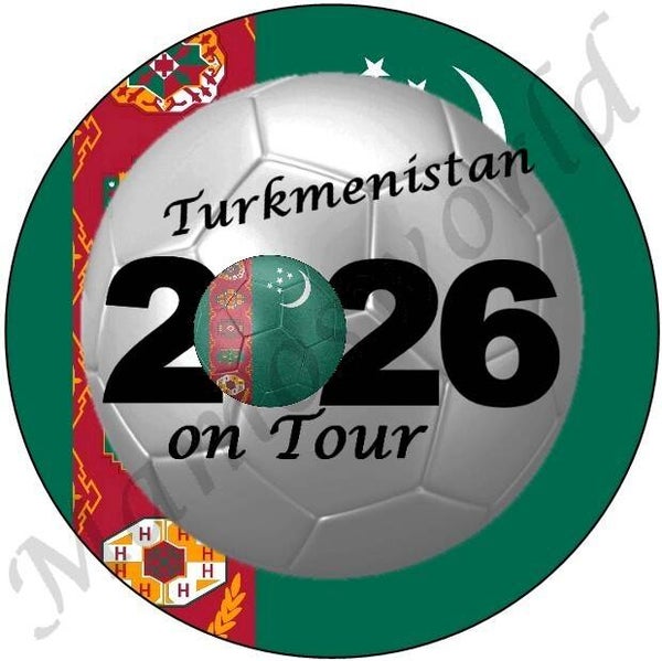 Aufkleber - Sticker - On Tour 2026 - Turkmenistan - 60 oder 90 mm Ø