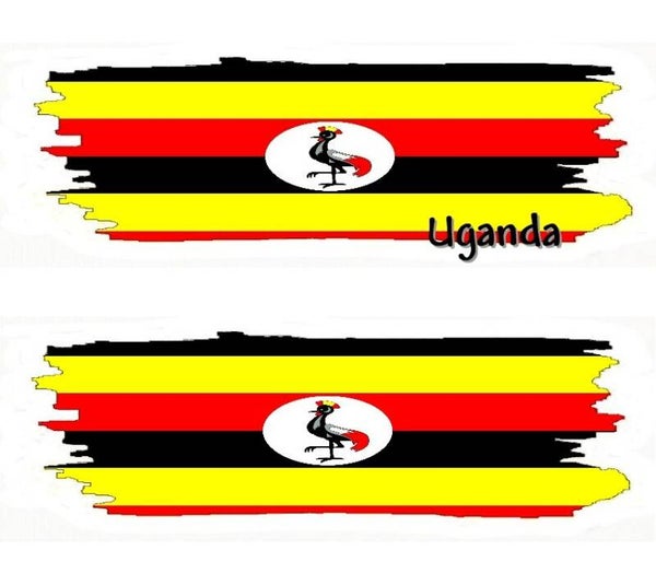 Aufkleber - Flagge - Uganda - versch. Motive - 125x40 mm