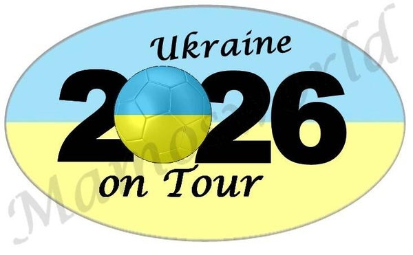 Aufkleber - Sticker - On Tour 2026 - Ukraine - versch. Größen - Oval
