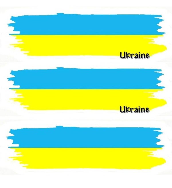 Aufkleber - Flagge - Ukraine - versch. Motive - 125x40 mm
