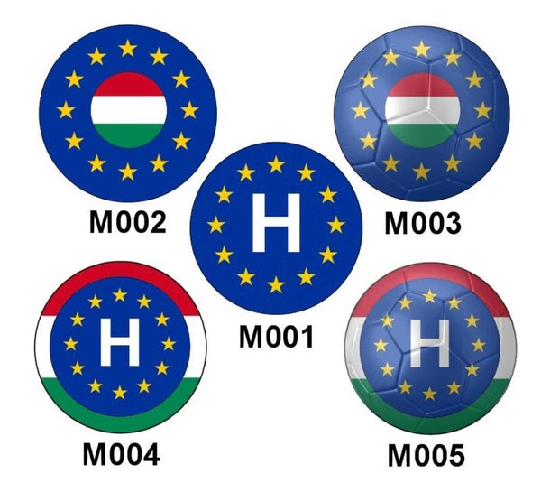 Aufkleber - Rund - Ungarn - Europäische Union - versch. Motive