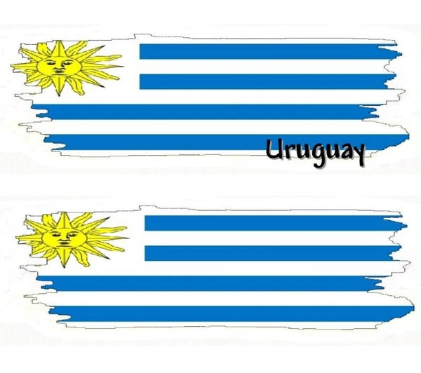 Aufkleber - Flagge - Uruguay - versch. Motive - 125x40 mm