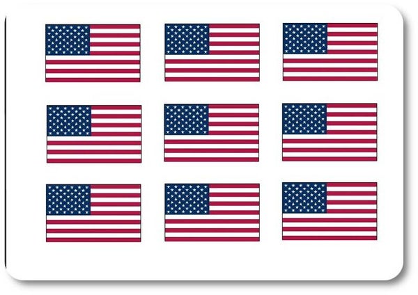 Aufkleber - Sticker - USA Flagge - Set - 18 Stück - 25x15