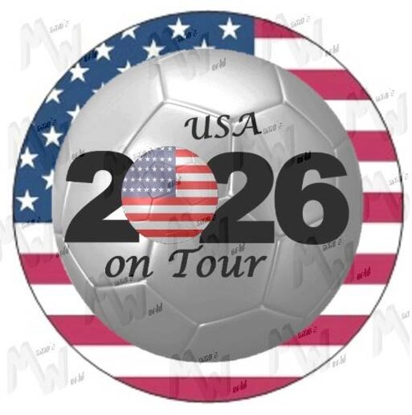 Aufkleber - Sticker - On Tour 2026 - USA - 60 oder 90 mm Ø
