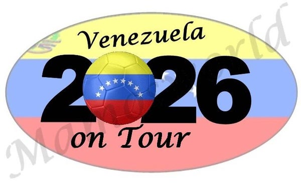 Aufkleber - Sticker - On Tour 2026 - Venezuela - versch. Größen - Oval