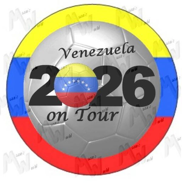 Aufkleber - Sticker - On Tour 2026 - Venezuela - 60 oder 90 mm Ø