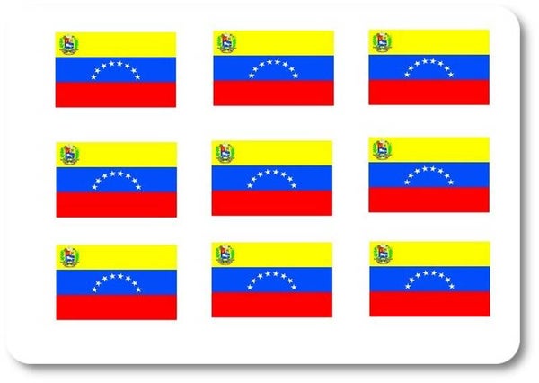 Aufkleber - Sticker - Venezuela Flagge - Set - 18 Stück - 25x15