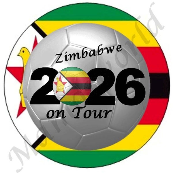 Aufkleber - Sticker - On Tour 2026 - Simbabwe - 60 oder 90 mm Ø