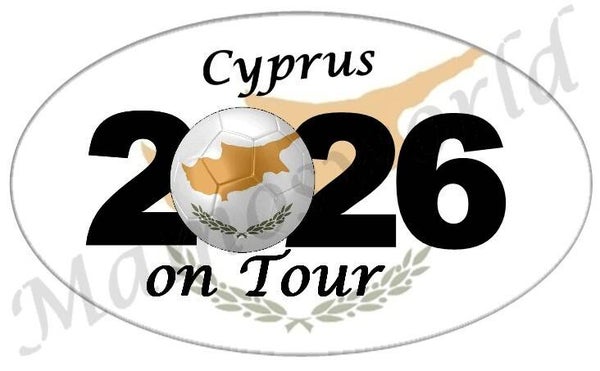Aufkleber - Sticker - On Tour 2026 - Zypern - versch. Größen - Oval