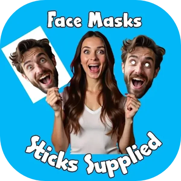 Masks Fully Cut with Sticks