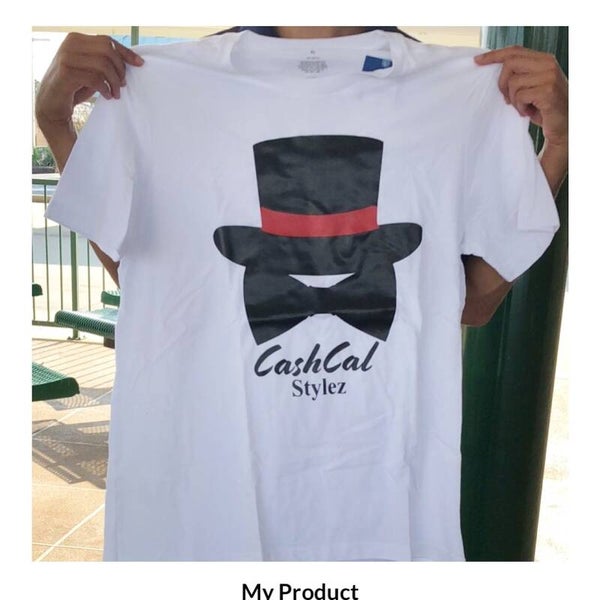 CashCalStylez ( White T-Shirt Logo )