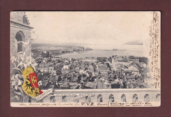 GENEVE depuis la Cathédrale St. Pierre - 1901