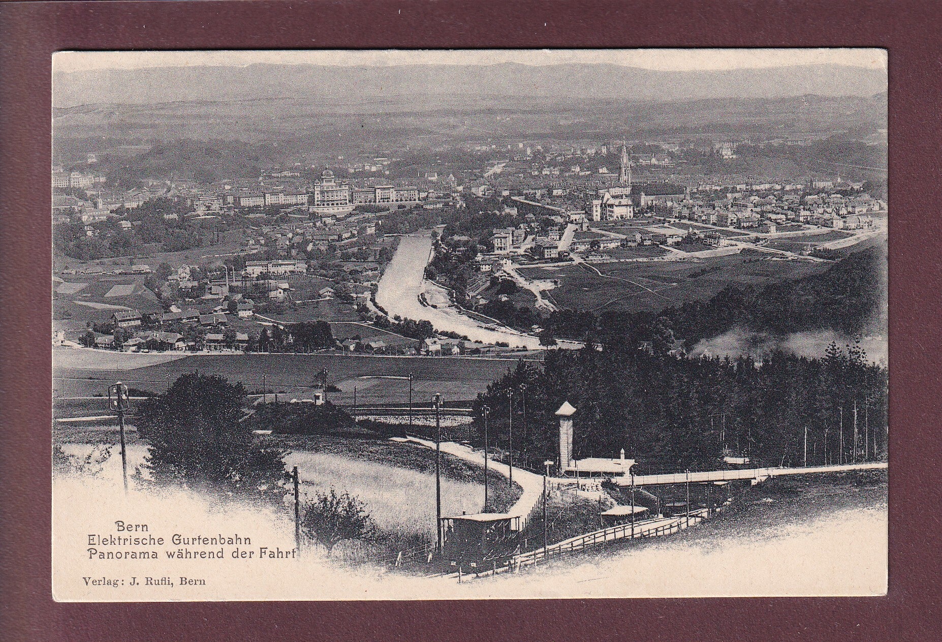 BERN - Elektrische Gurtenbahn - Panorama während der Fahrt