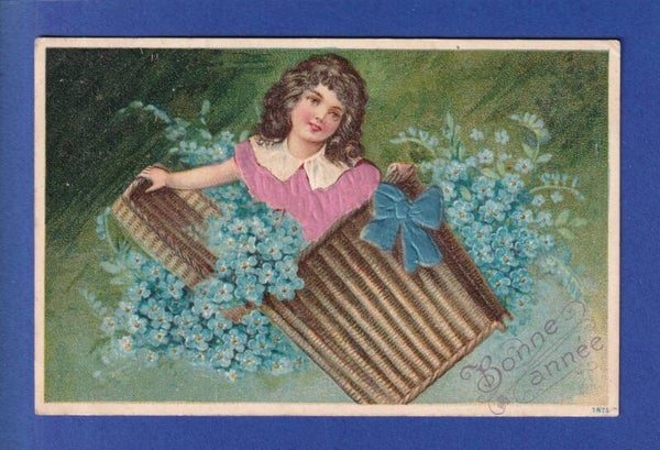 NOUVEL AN - Enfant - Fleurs - 1909