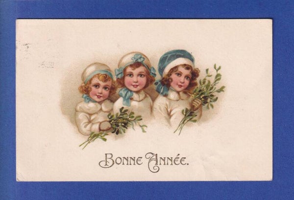 NOUVEL AN - Enfants - Gui - 1915