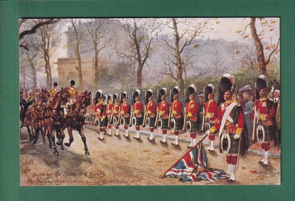 LONDON - The Gordon Highlanders lining Constitution Hill