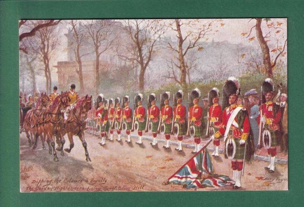 LONDON - The Gordon Highlanders lining Constitution Hill