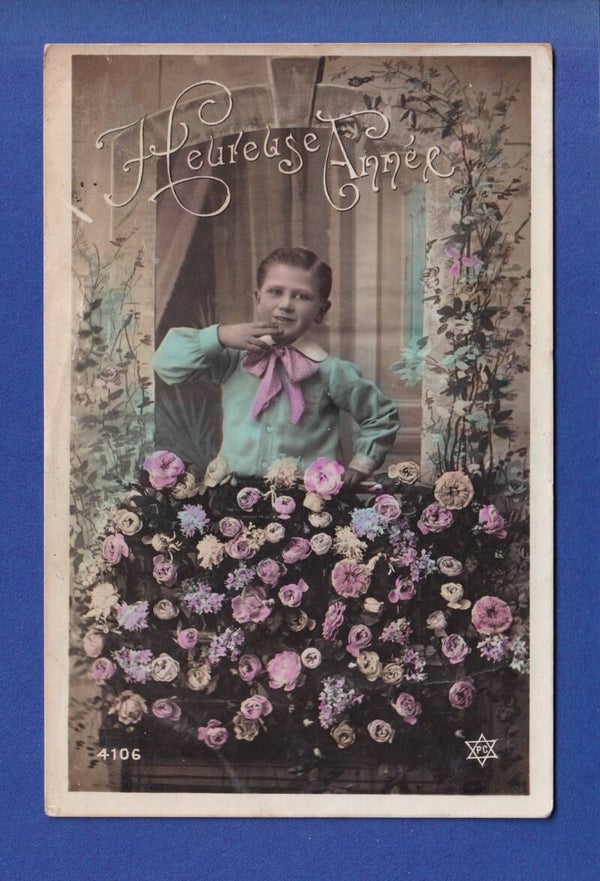 NOUVEL AN - Enfant - Fleurs - 1908