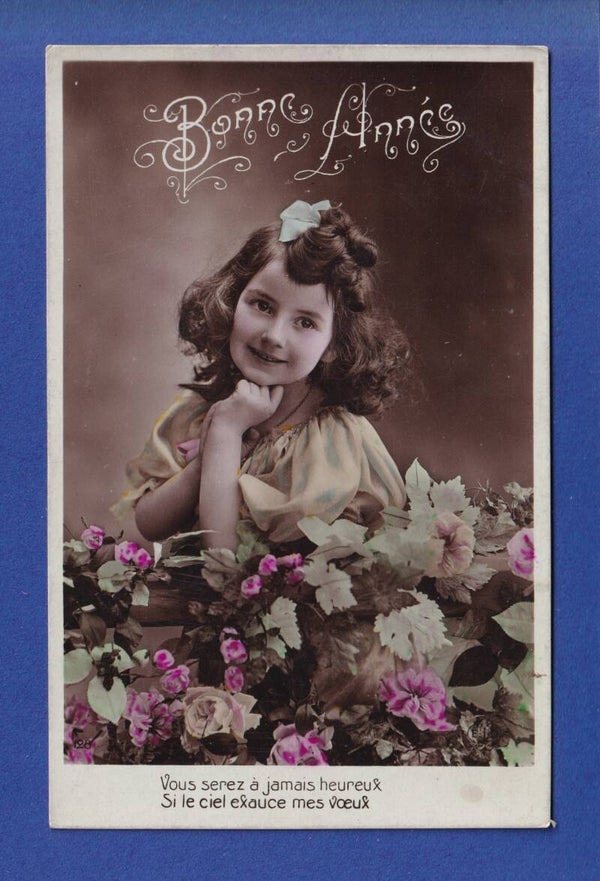 NOUVEL AN - Enfant - Fleurs - 1909