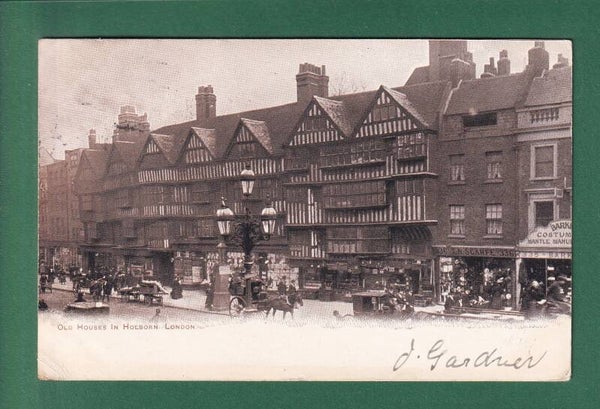 LONDON - Old Houses in Holborn - 1902