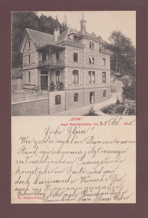 ZION - Asyl RÄMISMÜHLE - 1905 Selbstverlag