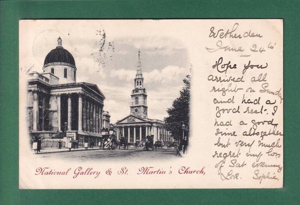LONDON - National Gallery and St. Martin's Church - 1901