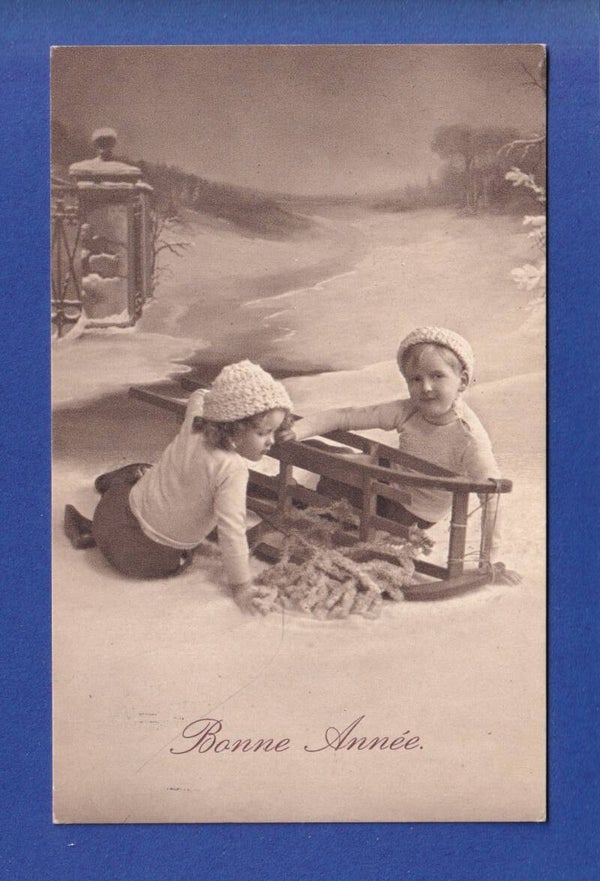 NOUVEL AN - Enfants - Neige - 1913