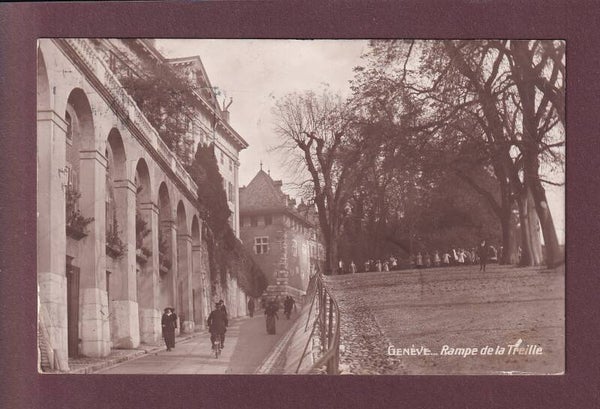 GENEVE - Rampe de la Treille - Vélo - 1914