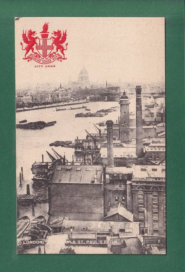 LONDON - The Thames and St. Paul's from the Shot Tower
