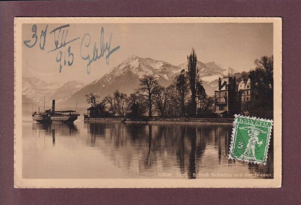 Thun - SCHLOSS SCHADAU - Schiff - 1913 // leichter Eckbug //