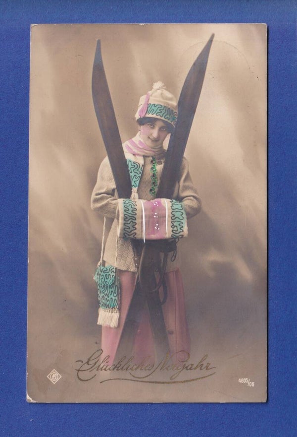 NEUJAHR - Skifahrerin - 1915