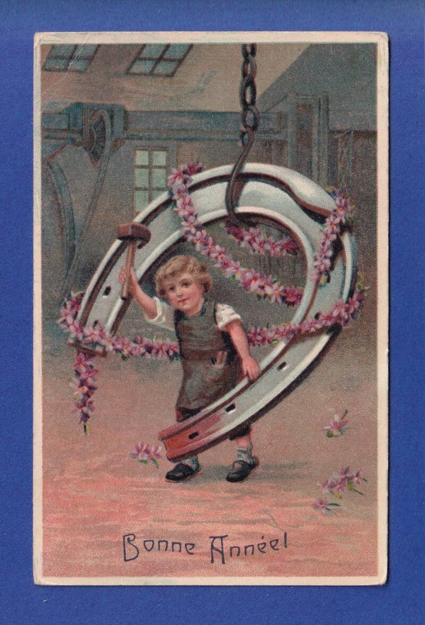 NOUVEL AN - Enfant - Fer à cheval - 1918
