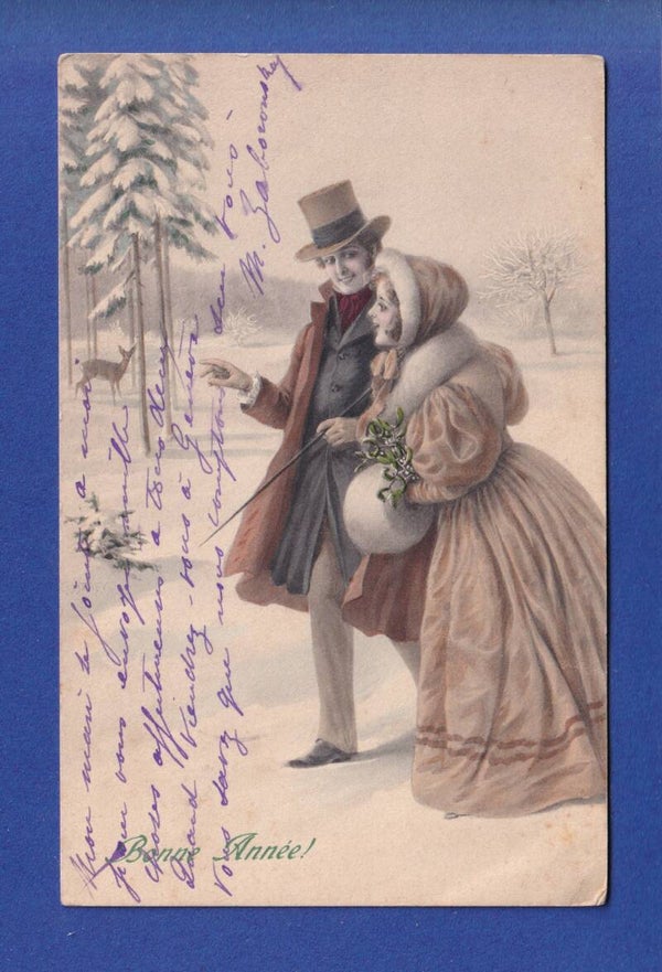 NOUVEL AN - Couple - 1909