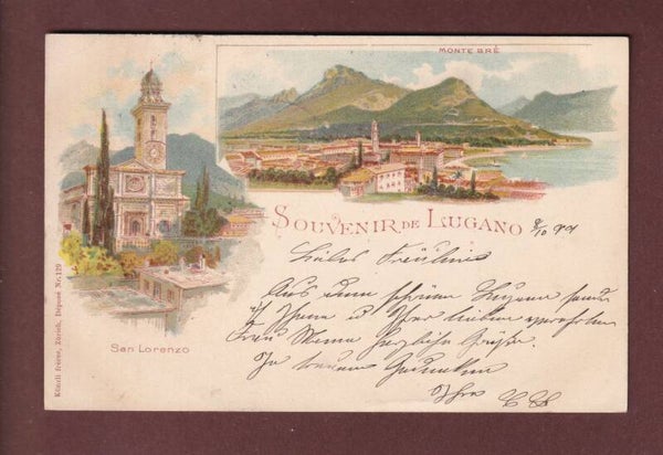 Souvenir de LUGANO - San Lorenzo - 1901