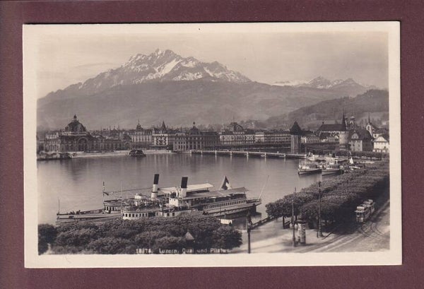 LUZERN - Bahnhof - Pilatus - 4 Schiffe - Tram