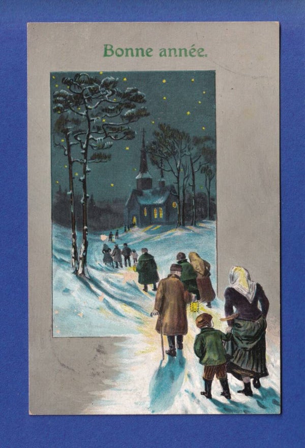NOUVEL AN - Eglise - Neige - 1912