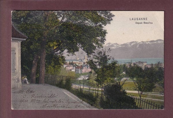LAUSANNE depuis Beaulieu - 1909