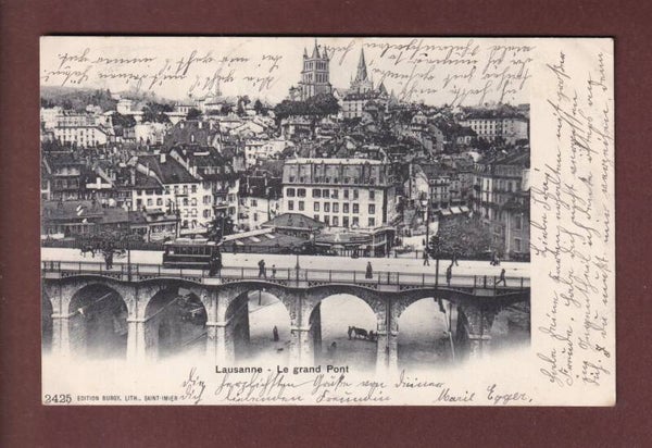 LAUSANNE - Grand Pont - Tram - 1903