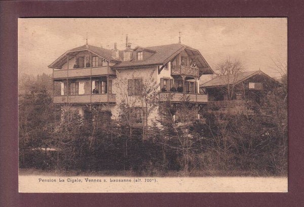 LAUSANNE - Vennes - Pension La Cigale - 1920 // léger pli //