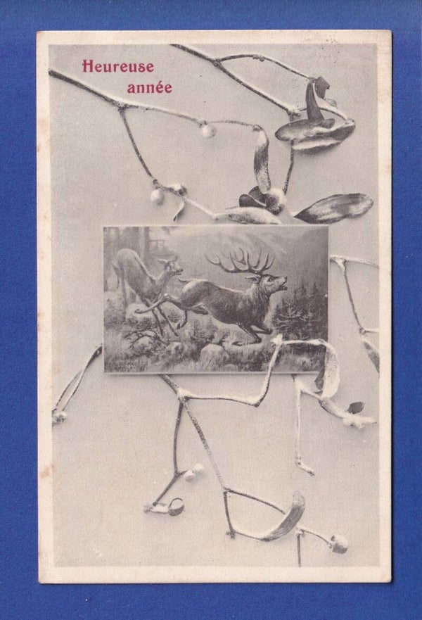 NOUVEL AN - Cerf - Gui - 1909