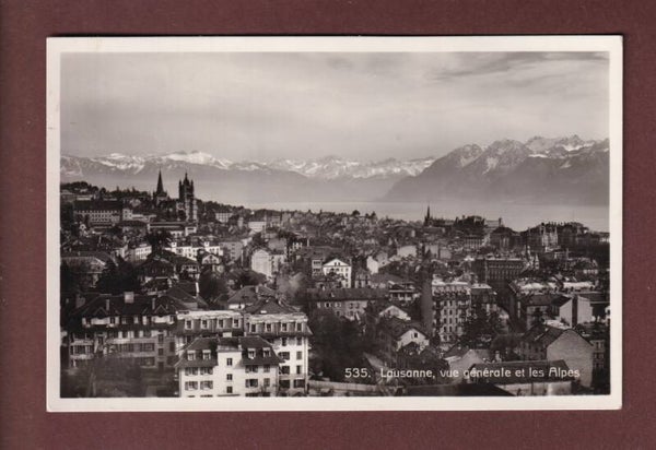 LAUSANNE - Vue partielle et les Alpes - 1932