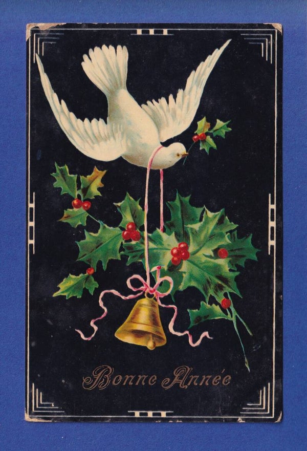 NOUVEL AN - Colombe - Houx - 1912