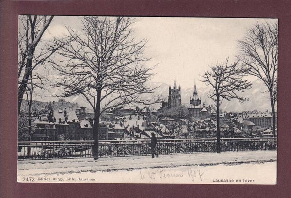 LAUSANNE en hiver - 1907