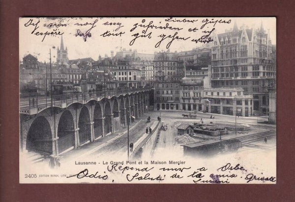 LAUSANNE - Flon et Maison Mercier - 1903