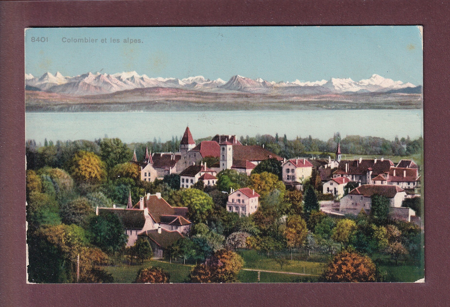 COLOMBIER et les Alpes - 1909 Feldpost
